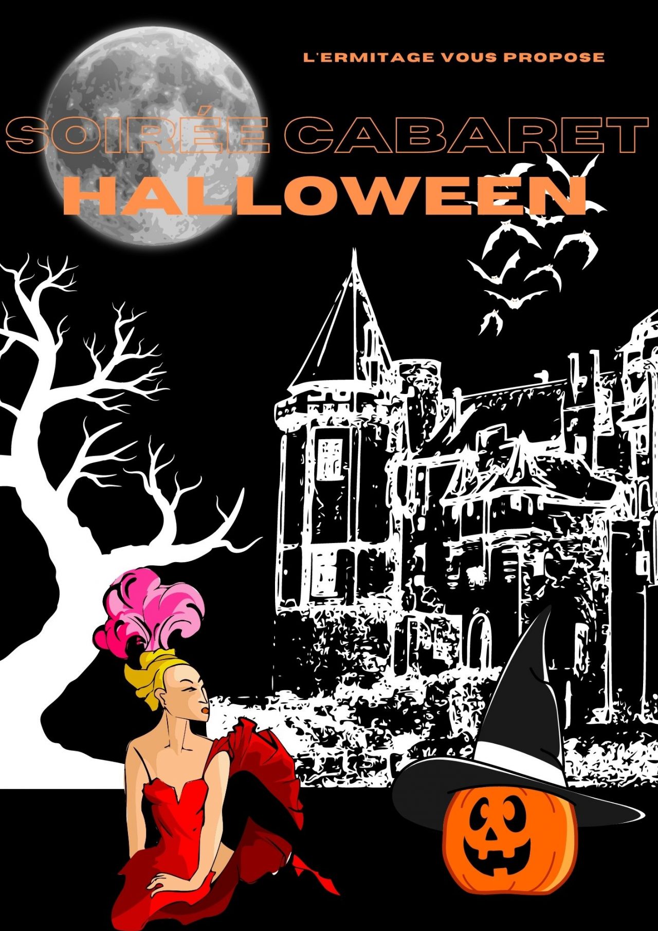 Soirée Cabaret Halloween de l'Hôtel Ermitage du samedi 29 Octobre 2022